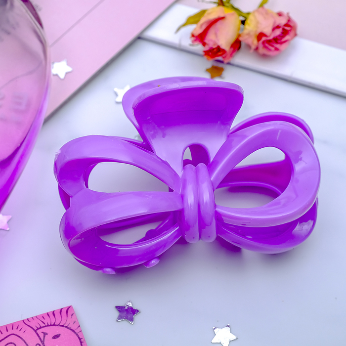 Краб для волос "Яркий" 6,5 см, бант, микс