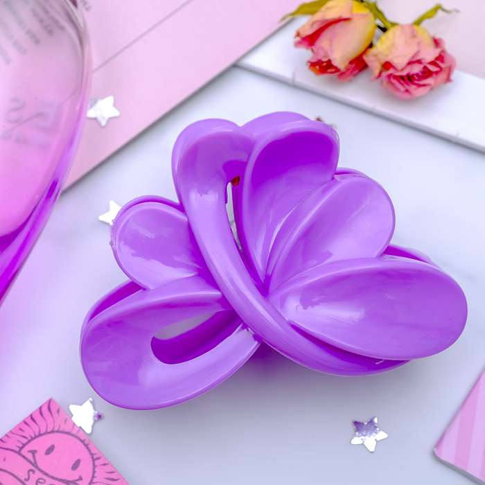 Краб для волос "Яркий" 6,5 см, бабочка, микс