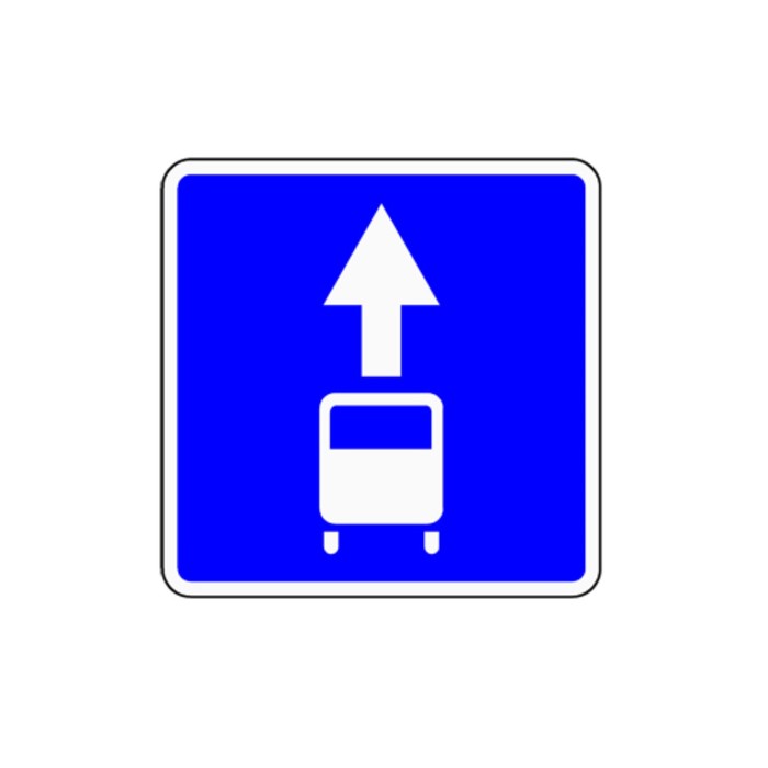 Знак дорожный 5.14 «Начало полосы для маршрутных транспортных средств»