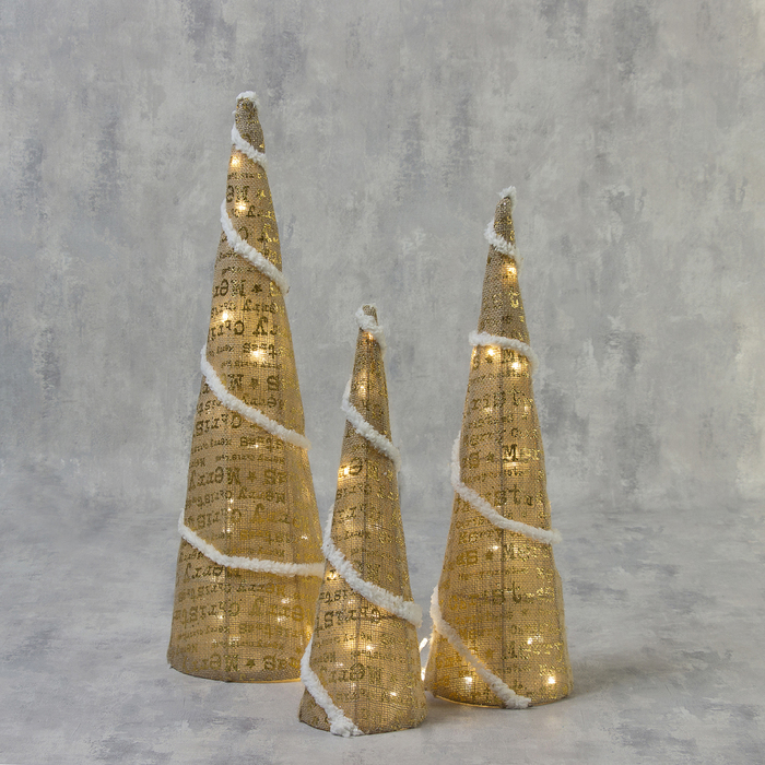 Фигура ткань "Ёлки" 40х50х60 см, 80 LED, 220 В