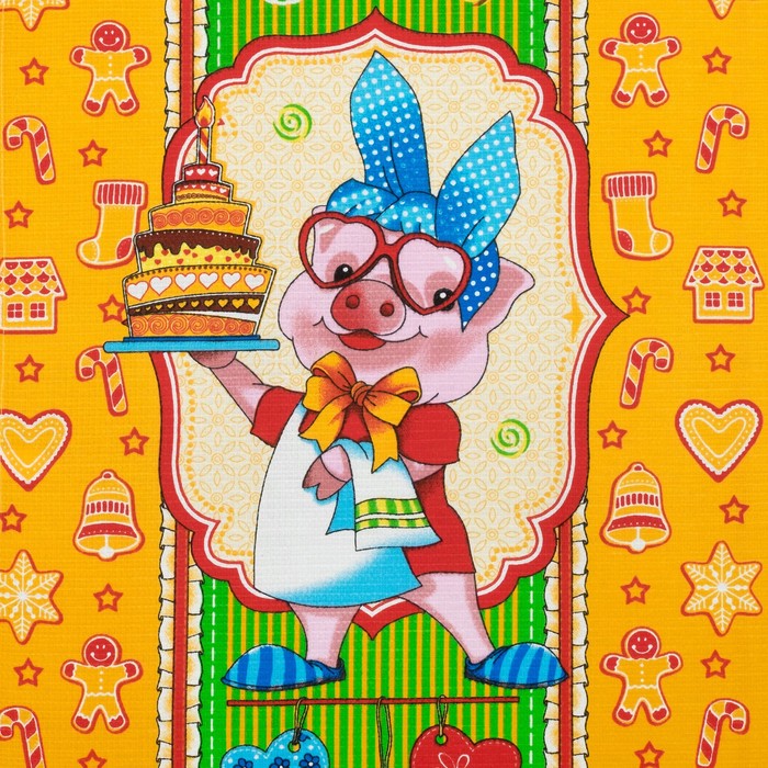 Набор полотенец DomoVita "Кулинары" вафля 170 г/м2, 45х60 см 3шт (в коробке), хл100%