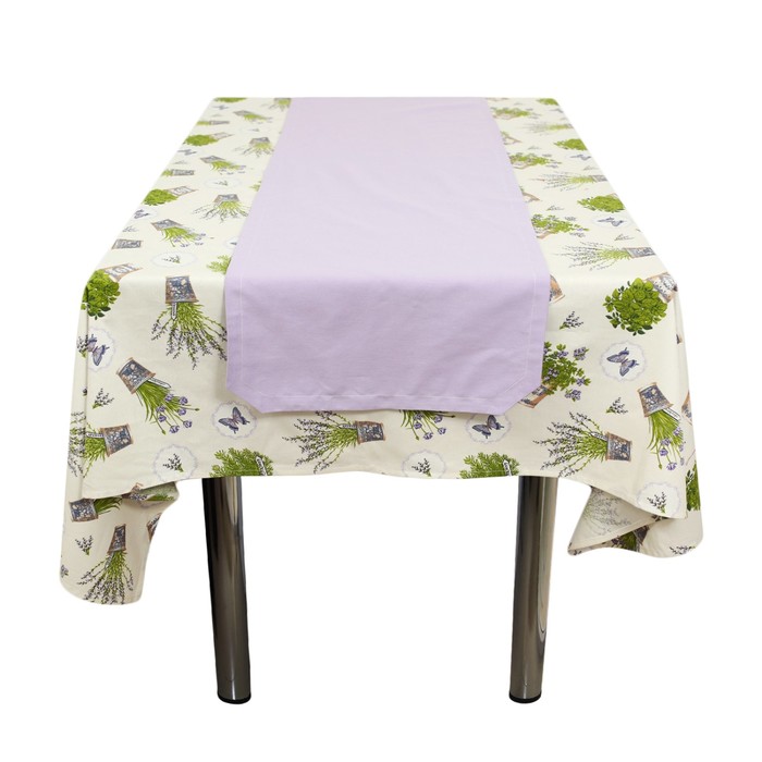 Дорожка на стол "Лаванда", размер 40х140 см, сиреневый