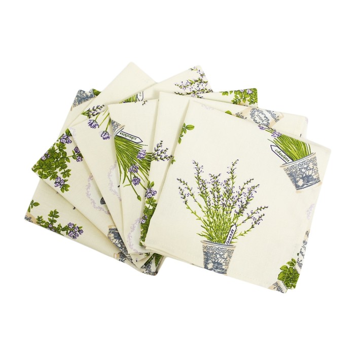 Набор салфеток "Лаванда", размер 33х33 см-6 шт.