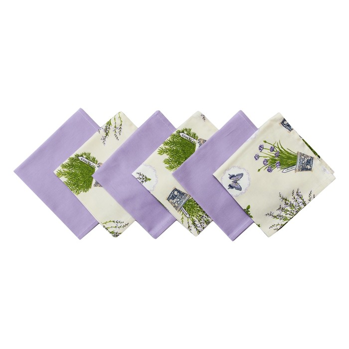 Набор салфеток "Лаванда", размер 33х33 см-6 шт., мульти