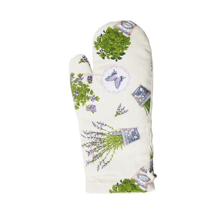 Прихватка-рукавица "Лаванда" удлинённая, размер 14х38 см
