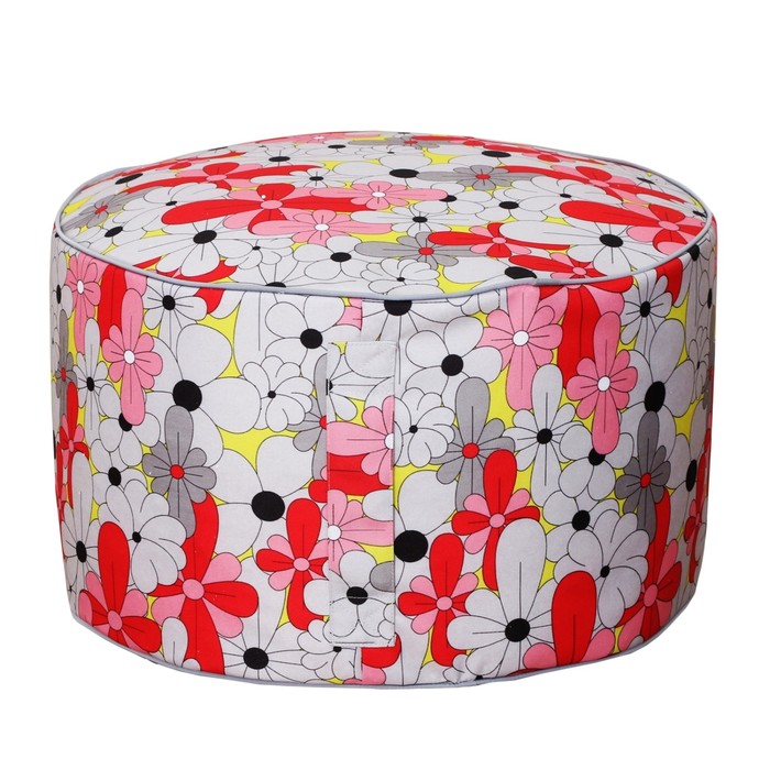 Пуф круглый Bloom, размер 55х30 см, разноцветный