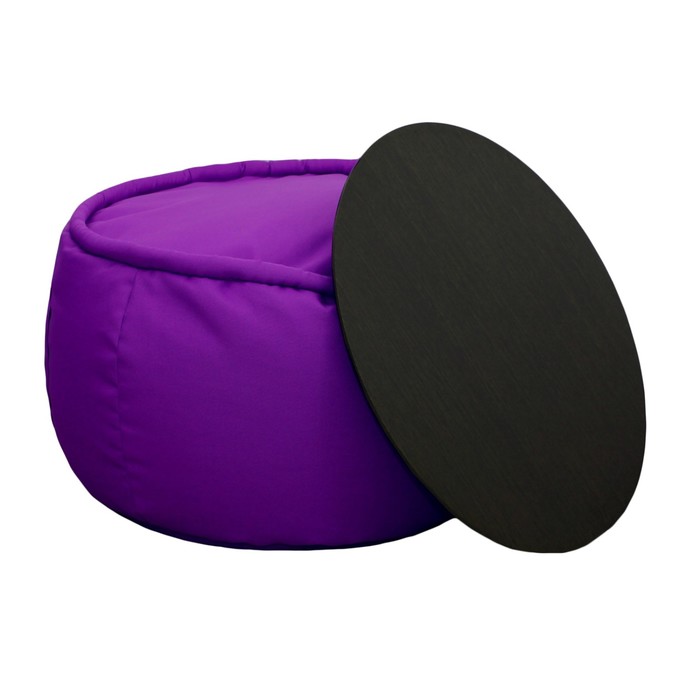 Пуф круглый, размер 60х40 см, фиолетовый