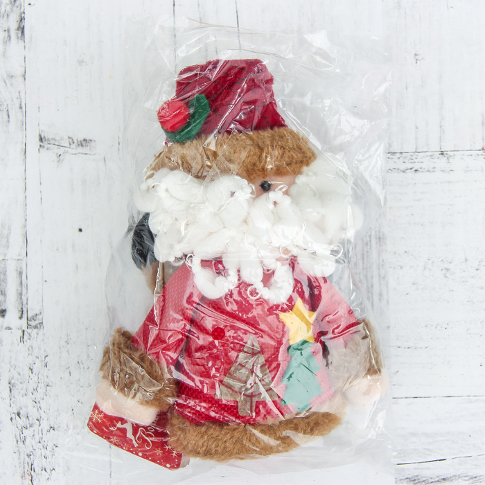 Мягкая игрушка "Две ёлочки" дед мороз длинные ножки 8,5*28 см, красный