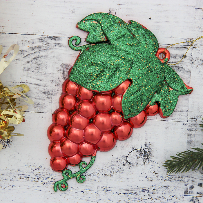 Украшение ёлочное "Виноградная ветвь" 13*19 см, карсный