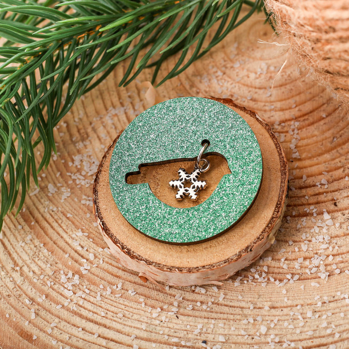 Значок в коробочке "Снегирь"