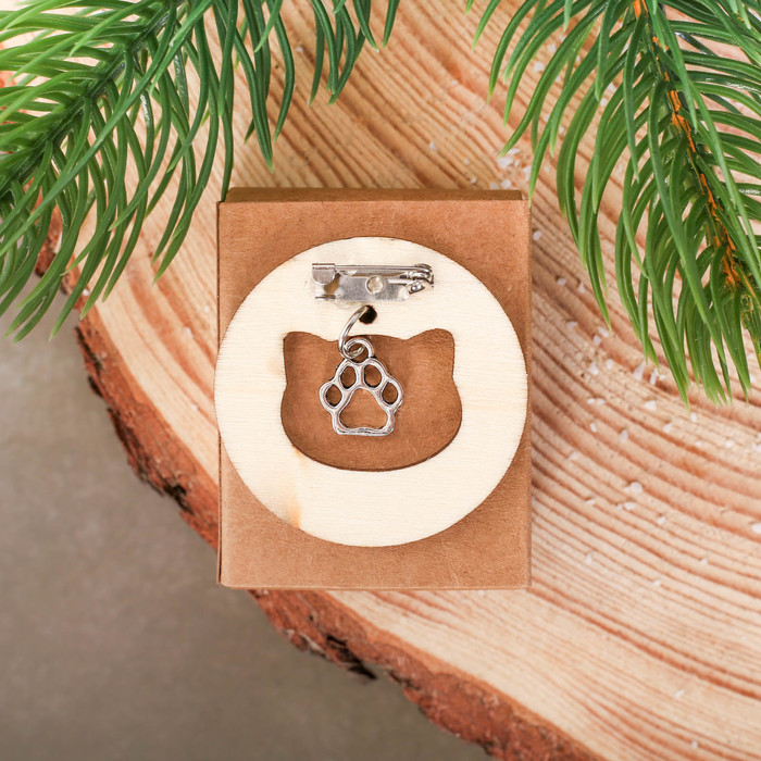 Значок в коробочке "Котик"