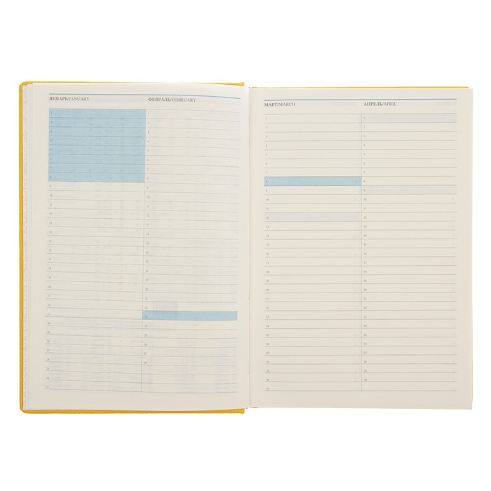 Ежедневник недатированный А5, 176 листов Erich Krause Silhouette, тонированная бумага, желтый