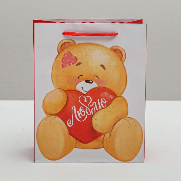 Пакет ламинированный вертикальный «Теплые объятья», 18 × 23 × 8 см