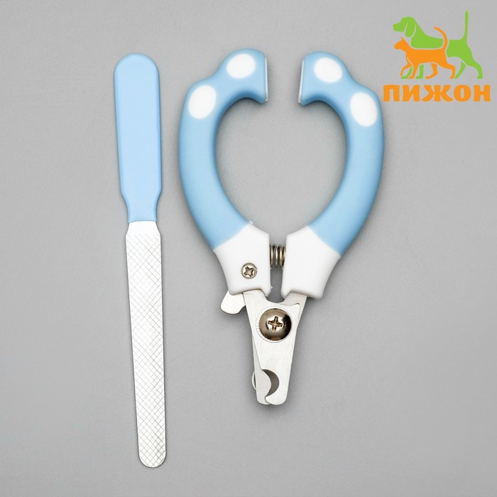 Набор для когтей "Гармония": когтерез боковой округлый (отверстие 8 мм) и пилка для когтей