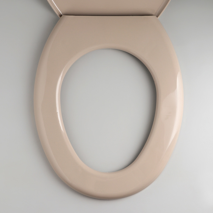 Сиденье для унитаза жесткое декор "Мозаика" латте