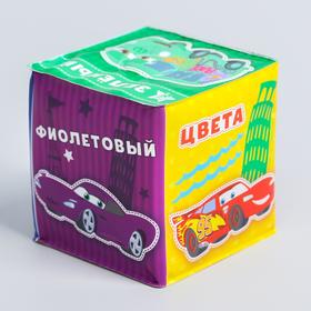 

Мягкие кубики «Цвета», со свистулькой, Тачки р-р. 7*7см, для купания