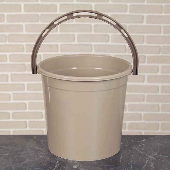 Ведро без крышки 10 л, цвет латте