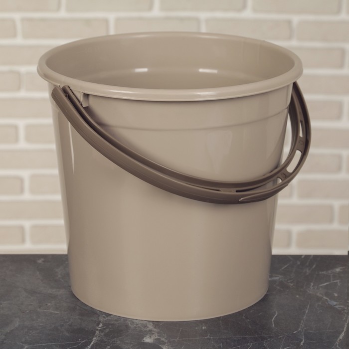 Ведро без крышки 10 л, цвет латте
