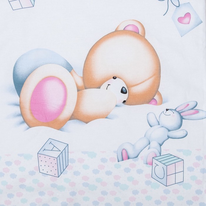 К-т в кровать Игрушки 6пр., голубой, бязь/аэрофайбер, 120г/м, хл100%