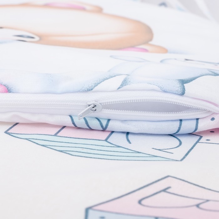 К-т в кровать Игрушки 6пр., голубой, бязь/аэрофайбер, 120г/м, хл100%