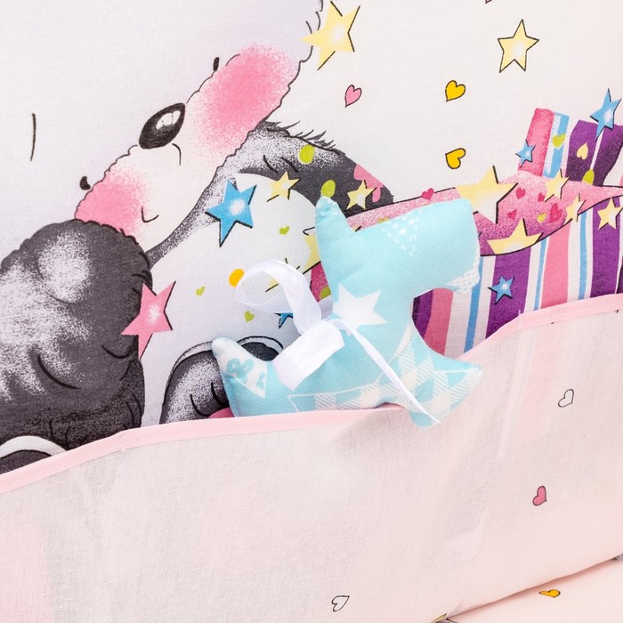 К-т в кровать Счастливчик 6пр., голубой, бязь/аэрофайбер, 120г/м, хл100%