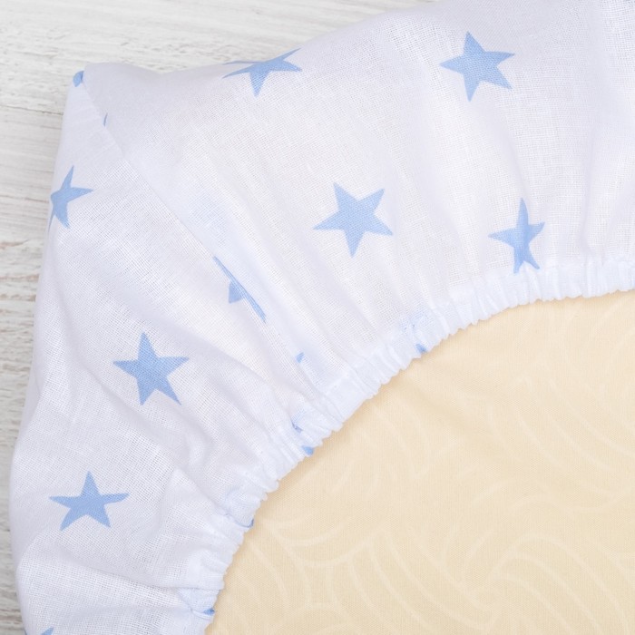 Комплект в кроватку 6 пр. "Подушечки" (борт из 4-х частей), цвет голубой, бязь хл100%