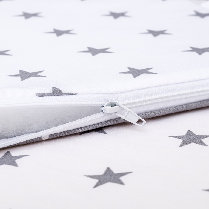 Комплект в кроватку 6 пр. "Подушечки" (борт из 4-х частей), цвет серый, бязь хл100%