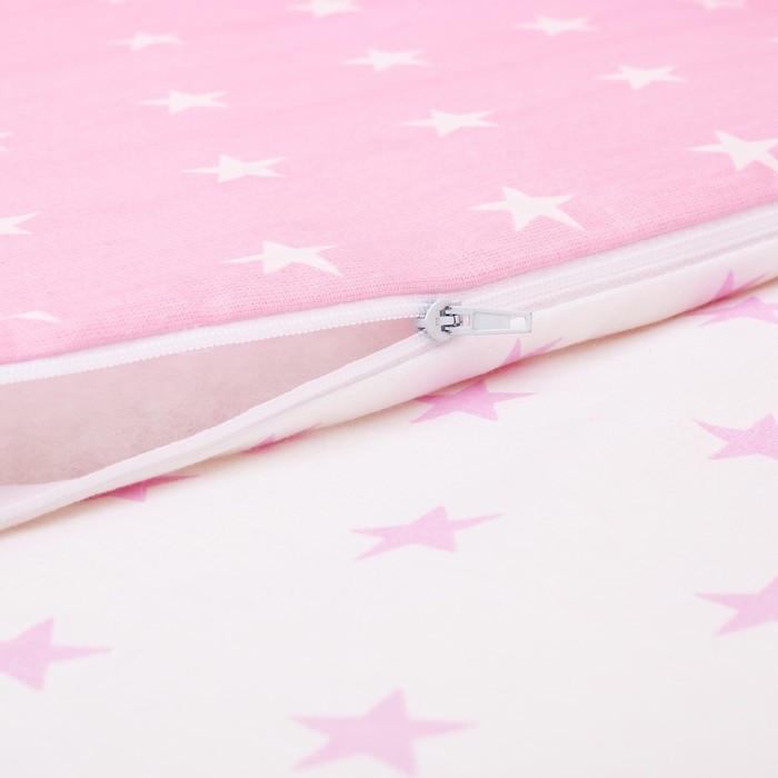 Комплект в кроватку 6 пр. "Ноченька" (борт из 4-х частей), цвет розовый, бязь хл100%