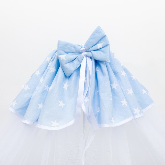 Комплект в кроватку 7 пр. "Ноченька" (борт из 4-х частей), цвет голубой, бязь хл100%