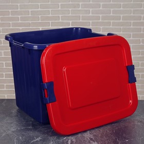 

Ящик для хранения с крышкой 60 л, 51×42×41 см, цвет синий