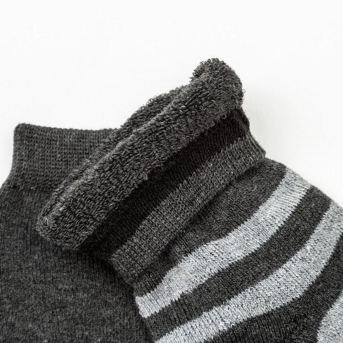 Носки женские махровые, цвет тёмно-серый, размер 23-25
