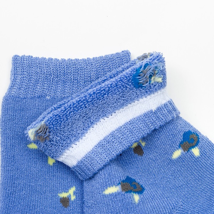 Носки женские махровые, цвет голубой, размер 23-25