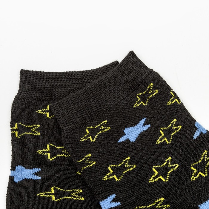 Носки женские махровые, цвет чёрный, размер 23-25