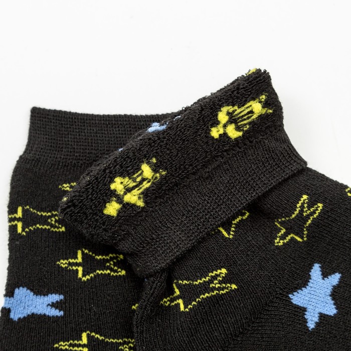 Носки женские махровые, цвет чёрный, размер 23-25