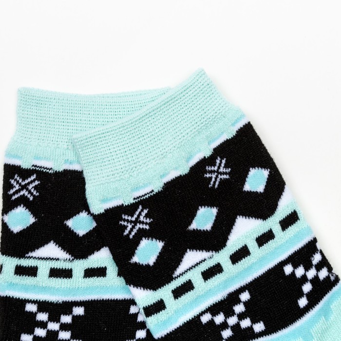 Носки женские махровые, цвет бирюзовый, размер 23-25