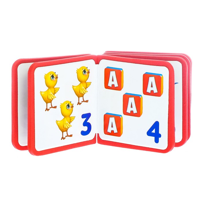 Книжка- кубик EVA "Счет от 1 до 10" 6х6 см 12 стр.