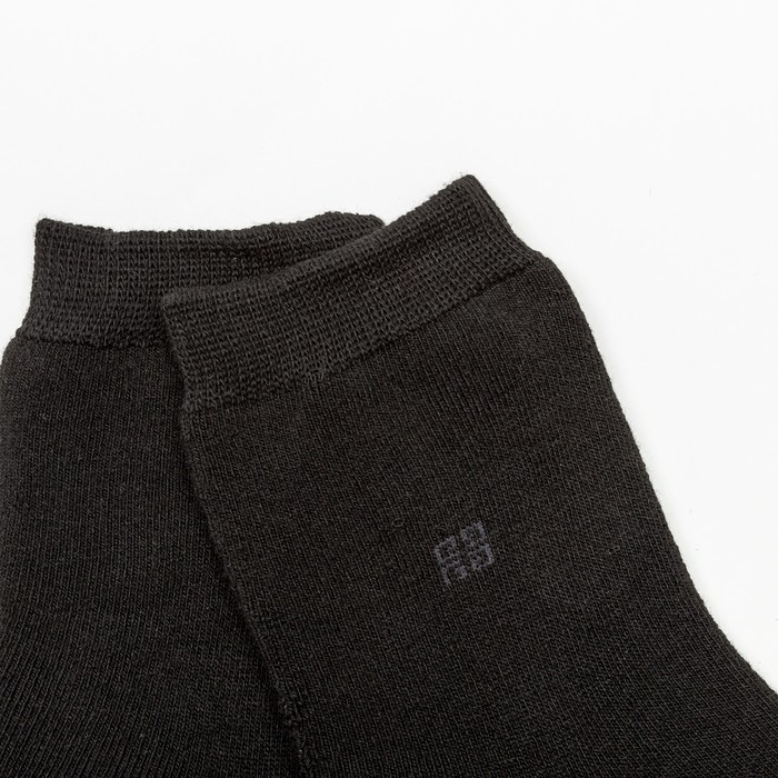 Носки мужские махровые, цвет чёрный, размер 25-27