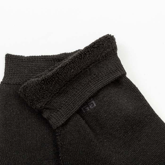 Носки мужские махровые, цвет чёрный, размер 25-27