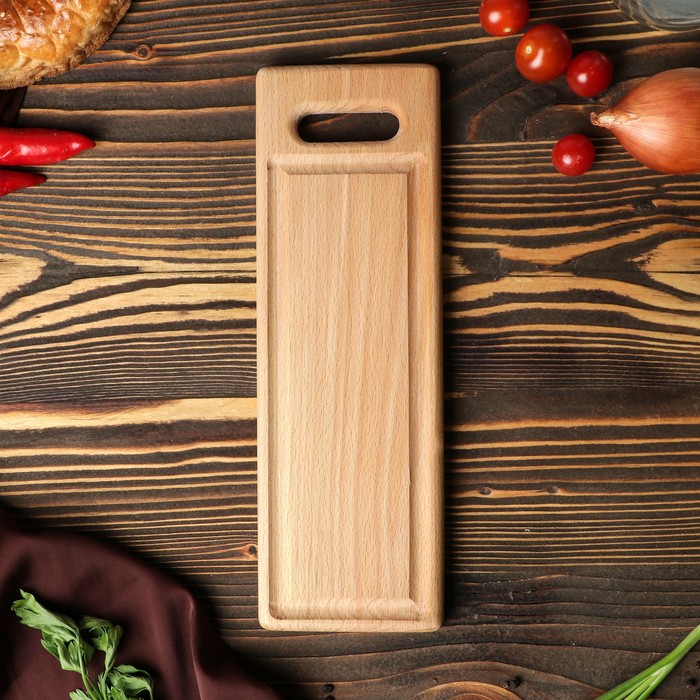 Доска разделочная узкая, массив бука, 30 х 10 см