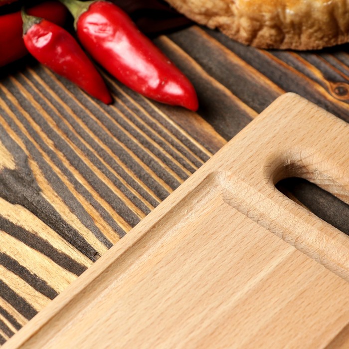 Доска разделочная узкая, массив бука, 30 х 10 см