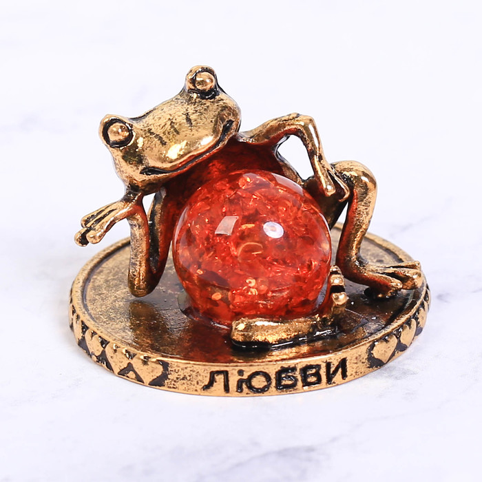 Фигурка с камнем "Любви", лягушка 3 х 2,5 см