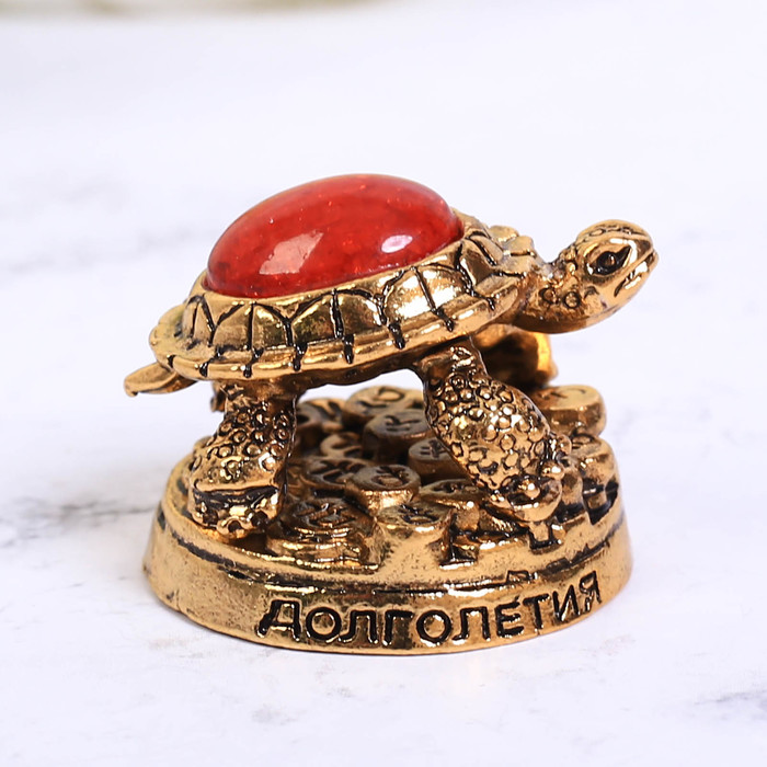 Фигурка с камнем "Долголетия", черепаха 3 х 2,5 см