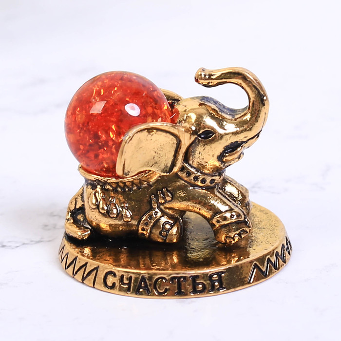 Фигурка с камнем "Счастья", слон 3 х 2,5 см