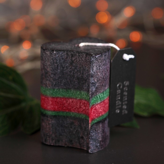 Свеча сердце 5х7,5см, "Кристаллический узор"