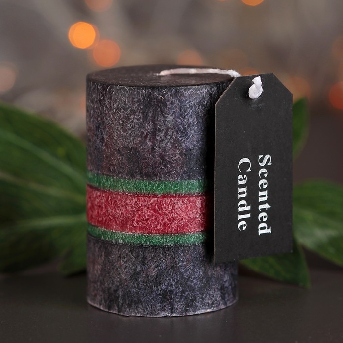 Свеча цилиндр 5х7,5см, "Кристаллический узор"