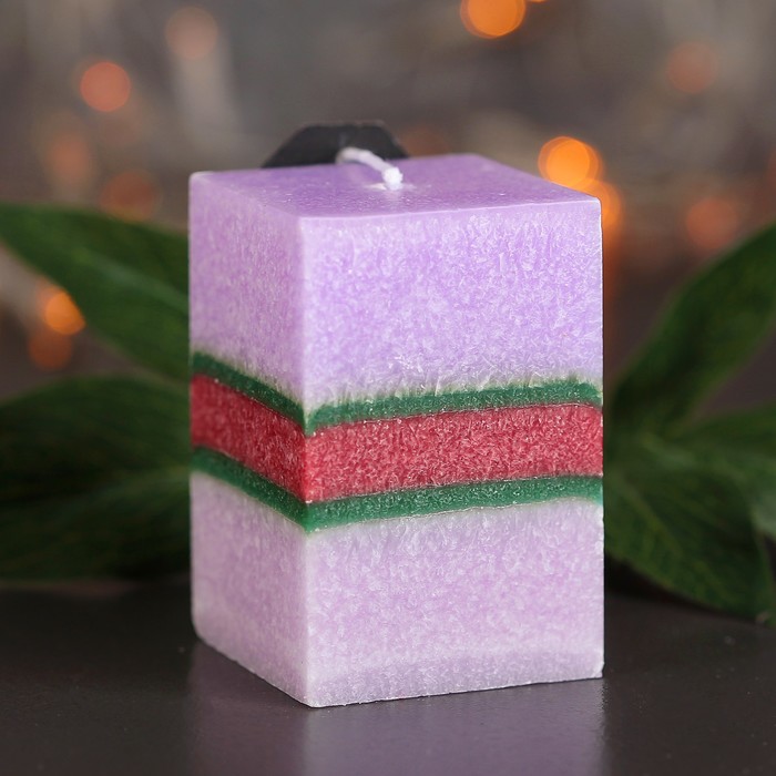 Свеча куб 5х7,5см, "Кристаллический узор"