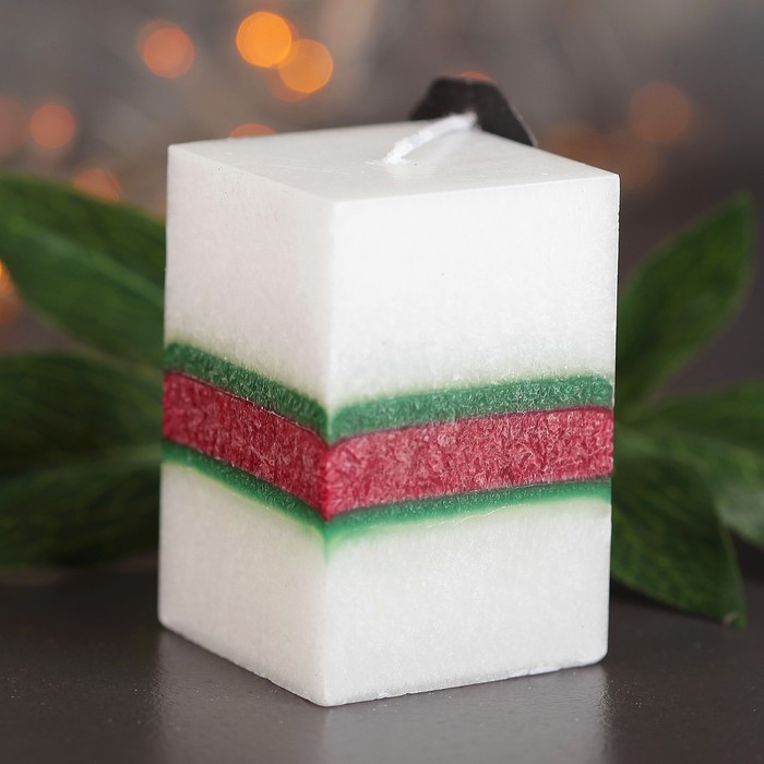 Свеча куб 5х7,5см, "Кристаллический узор"