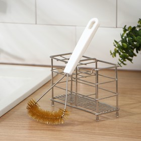 Щётка для чистки посуды и решёток-гриль Доляна, 25×11 см, с металлической щетиной