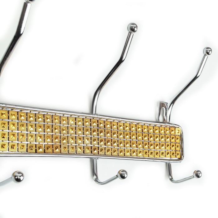 Вешалка на 5 двойных крючков 47х17х8 см, "Ромбики"