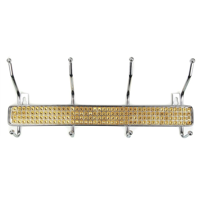 Вешалка на 4 двойных крючка 37х17х8 см, "Ромбики"